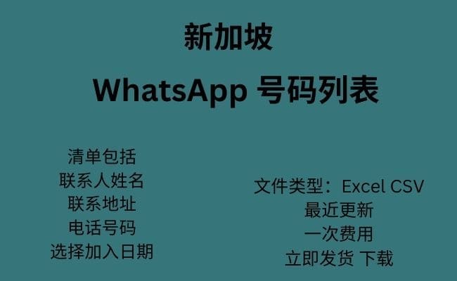 新加坡 WhatsApp 数据​